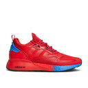 【 ADIDAS ZX 2K BOOST 'RED BLUE GRADIENT' / SCARLET SCARLET BLUE 】 アディダス ブースト 青色 ブルー スニーカー メンズ