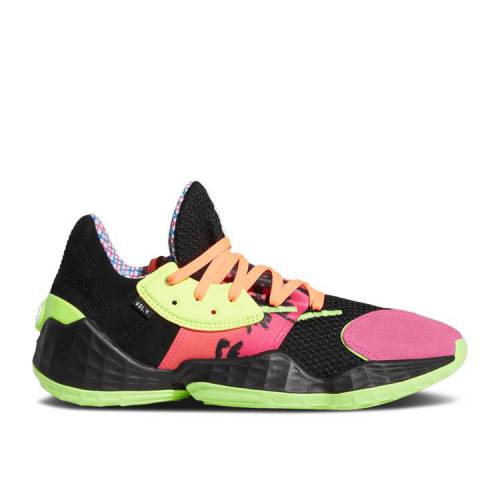 【 ADIDAS HARDEN VOL. 4 'STEP BACK' / CORE BLACK CLOUD WHITE SHOCK 】 アディダス ハーデン コア 黒色 ブラック 白色 ホワイト ショック スニーカー メンズ