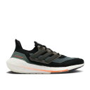 【 ADIDAS ULTRABOOST 21 'BLACK SCREAMING ORANGE' / CORE BLACK BLUE OXIDE SCREAMING 】 アディダス コア 黒色 ブラック 青色 ブルー スニーカー メンズ