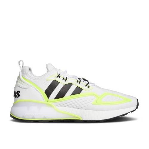 【 ADIDAS ZX 2K BOOST 'WHITE SOLAR YELLOW' / CLOUD WHITE SOLAR YELLOW CORE 】 アディダス ブースト 白色 ホワイト 黄色 イエロー コア スニーカー メンズ