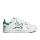 【 ADIDAS STAN SMITH LITTLE KID 'GRL POWER' / CLOUD WHITE CLOUD WHITE SUPPLIER COLOUR 】 アディダス 白色 ホワイト スタンスミス ジュニア キッズ ベビー マタニティ スニーカー