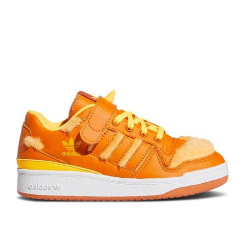 【 ADIDAS MONSTERS INC. X FORUM LOW LITTLE KID 'GEORGE SANDERSON' / SOLAR GOLD FOOTWEAR WHITE 】 アディダス フォーラム ゴールド 白色 ホワイト ジュニア キッズ ベビー マタニティ スニーカー