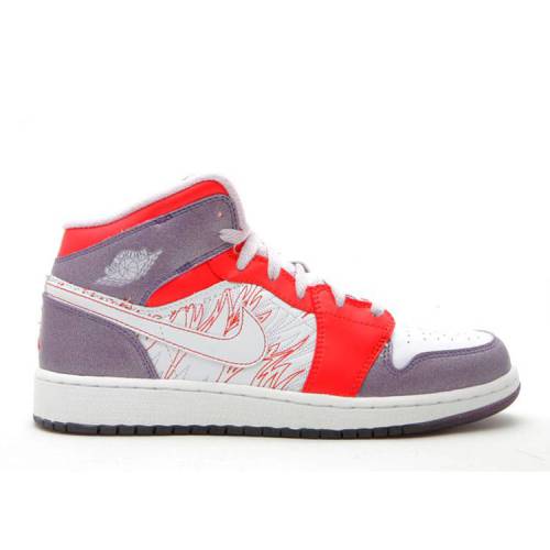 【 AIR JORDAN AIR JORDAN 1 PREMIUM GS 'GREY VIOLET' / GREY VIOLET SUNBURST WHITE 】 ナイキ プレミアム 灰色 グレー 紫 バイオレット 白色 ホワイト エアジョーダン ジュニア キッズ ベビー マタニティ スニーカ