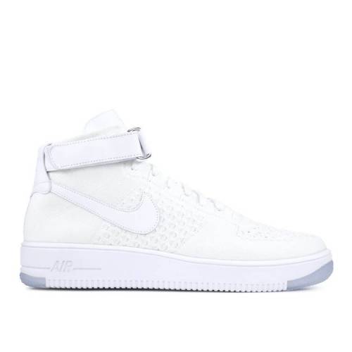 【 NIKE AIR FORCE 1 ULTRA FLYKNIT MID 'WHITE' / WHITE WHITE 】 ウルトラ フライニット ミッド 白色 ホワイト エアフォース スニーカー メンズ ナイキのサムネイル