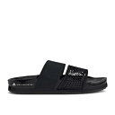 【 ADIDAS STELLA MCCARTNEY X WMNS LETTE SLIDE 'CORE BLACK' / CORE BLACK CORE BLACK CLOUD 】 アディダス サンダル コア 黒色 ブラック スニーカー レディース