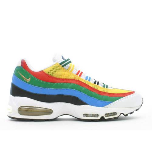 【 NIKE AIR MAX 95 'OLYMPIC' / WHITE METALLIC GOLD CHILI RED 】 マックス 白色 ホワイト ゴールド 赤 レッド エアマックス スニーカー メンズ ナイキ