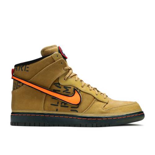 【 NIKE DUNK HI PREMIUM QS 'GALAXY' / FLT GOLD TOTAL ORANGE 】 ダンク プレミアム ゴールド 橙 オレンジ スニーカー メンズ ナイキ