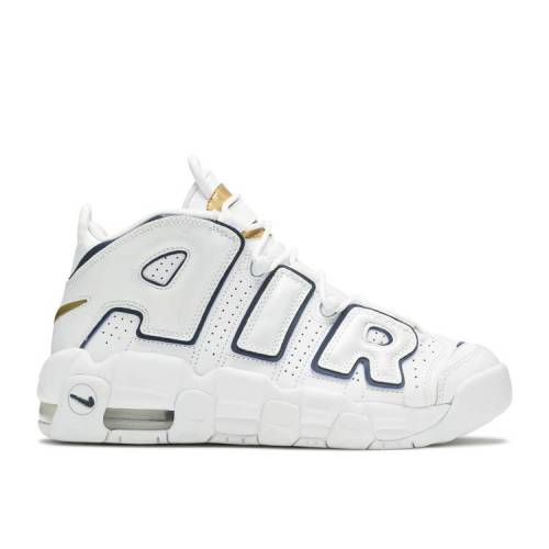 【 NIKE AIR MORE UPTEMPO GS 'MIDNIGHT NAVY' / WHITE MIDNIGHT NAVY METALLIC 】 アップテンポ 白色 ホワイト 紺色 ネイビー エアモアアップテンポ モアテン ジュニア キッズ ベビー マタニティ スニーカー ナイ