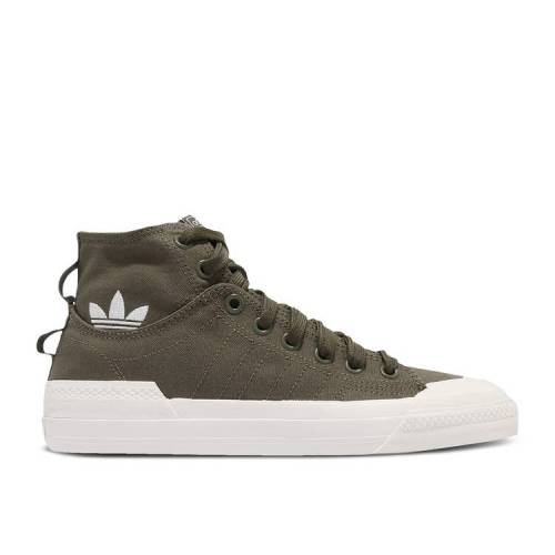 アディダス ADIDAS アディダス ハイ 緑 グリーン オリーブ カーキ 白色 ホワイト 'OLIVE KHAKI' スニーカー メンズ 【 GREEN ADIDAS NIZZA HIGH DL OLIVE RAW KHAKI OFF WHITE 】