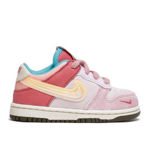 ナイキ NIKE ダンク ピンク ダンクロー 'STRAWBERRY MILK' ベビー 【 PINK NIKE SOCIAL STATUS X TD LIGHT SOFT COCONUT MILK GLAZE 】