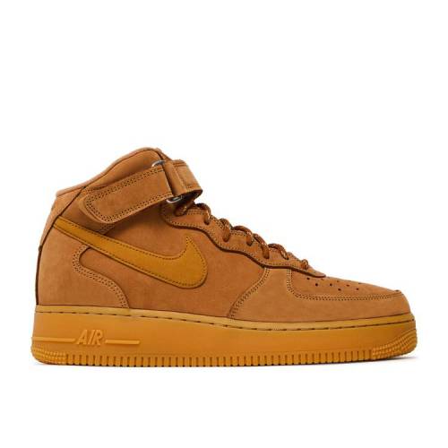 【 NIKE AIR FORCE 1 MID '07 'FLAX' / FLAX GUM LIGHT BROWN BLACK 】 ミッド 茶色 ブラウン 黒色 ブラック エアフォース スニーカー メンズ ナイキ