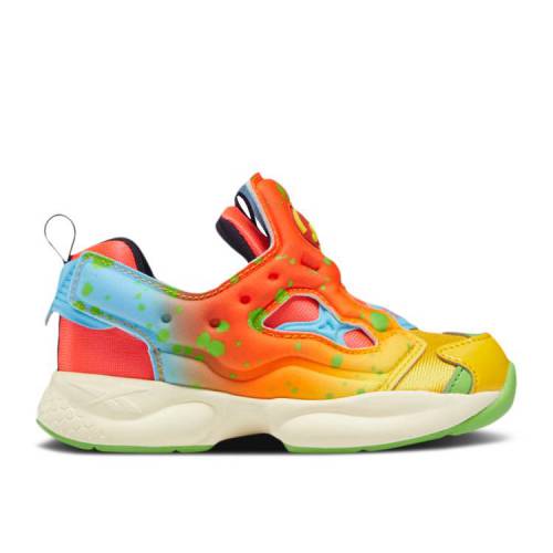 【 REEBOK JELLY BELLY X INSTAPUMP FURY TODDLER 'FLAVOR MIX' / RETRO YELLOW NEON CHERRY BLUE 】 リーボック ベビー 赤ちゃん用 黄色 イエロー 青色 ブルー インスタポンプフューリー