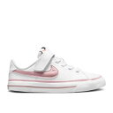 【 NIKE COURT LEGACY PS 'WHITE PINK GLAZE' / WHITE LIGHT VIOLET ORE PINK 】 コート レガ...