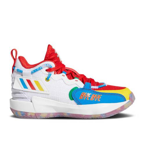 【 ADIDAS LEGO X DAME 7 EXTPLY LITTLE KID 'BYE BYE' / CLOUD WHITE CLOUD WHITE VIVID 】 アディダス 白色 ホワイト ジュニア キッズ ベビー マタニティ スニーカー