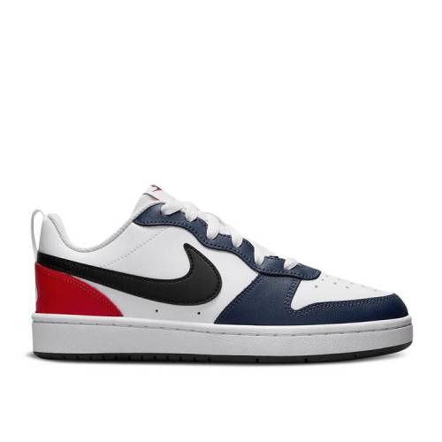 NIKE COURT BOROUGH LOW 2 GS 'USA' / WHITE WHITE MIDNIGHT NAVY BLACK    ...