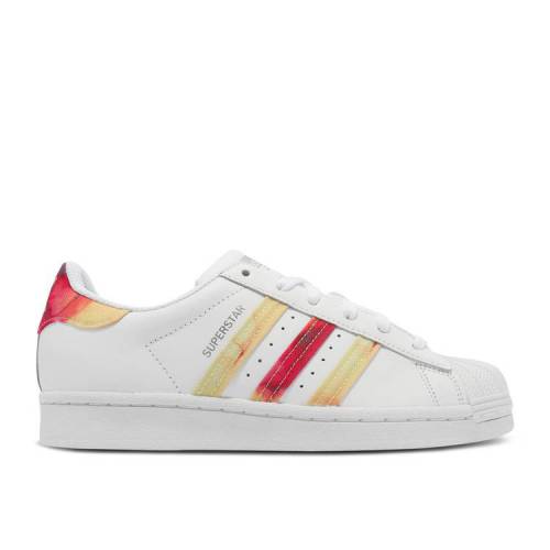 【 ADIDAS WMNS SUPERSTAR 'WHITE DREAMY COLOR POP' / CLOUD WHITE CREW RED HI RES 】 アディダス ス..
