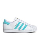 【 ADIDAS SUPERSTAR 'WHITE PULSE AQUA' / PULSE AQUA CLOUD WHITE GOLD 】 アディダス スーパースター アクア 白色 ホワイト ゴールド スニーカー メンズ
