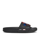 【 ADIDAS MARVEL X ADILETTE SHOWER SLIDE J 'SPIDER-MAN' / CORE BLACK CORE BLACK GREY SIX 】 アディダス アディレッタ サンダル コア 黒色 ブラック 灰色 グレー シャワーサンダル 'SPIDERMAN' ジュニア キッズ ベビー(4)