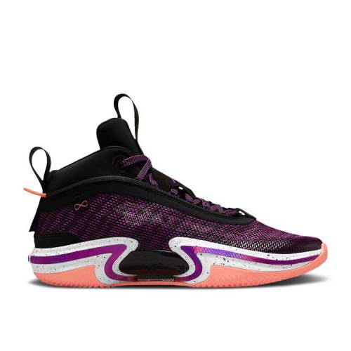 【 AIR JORDAN JORDAN 36 PF 'FIRST LIGHT' / BLACK RACER BLUE COURT PURPLE 】 ナイキ 黒色...