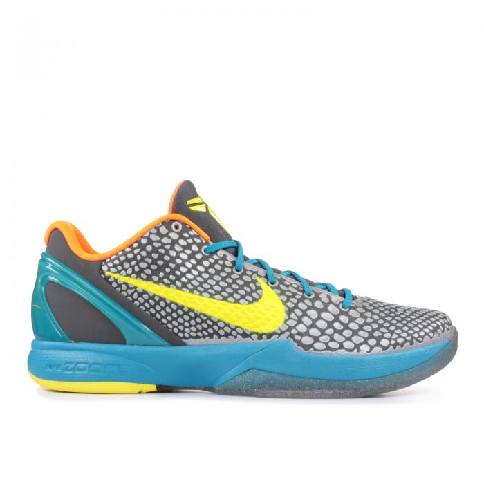 【 NIKE ZOOM KOBE 6 'HELICOPTER' / DRK GRY VBRNT YLLW GLSS BL TTL 】 ズーム コービー スニーカー ..
