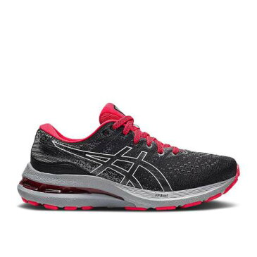 アシックス ASICS 黒色 ブラック 白色 ホワイト 'BLACK RED' ジュニア キッズ 【 ASICS GEL KAYANO 28 GS ELECTRIC BLACK WHITE 】