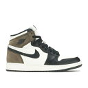 楽天スニケス【 AIR JORDAN AIR JORDAN 1 RETRO HIGH OG GS 'DARK MOCHA' / SAIL DARK MOCHA BLACK BLACK 】 ナイキ ハイ 黒色 ブラック エアジョーダン ジュニア キッズ ベビー マタニティ スニーカー