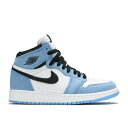 【 AIR JORDAN AIR JORDAN 1 RETRO HIGH OG GS 'UNIVERSITY BLUE' / WHITE UNIVERSITY BLUE BLACK 】 ナイキ ハイ 白色 ホワイト 青色 ブルー 黒色 ブラック エアジョーダン ジュニア キッズ ベビー マタニティ スニーカ