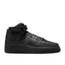 【 NIKE AIR FORCE 1 MID LE GS 'TRIPLE BLACK' / BLACK BLACK BLACK 】 ミッド 黒色 ブラック エアフォース ジュニア キッズ ベビー マタニティ スニーカー ナイキ(4)