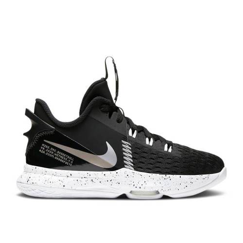 【 NIKE LEBRON WITNESS 5 GS 'BLACK METALLIC SILVER' / BLACK WHITE METALLIC SILVER 】 レブロン 黒色 ブラック 白色 ホワイト 銀色 シルバー ウィットネス ジュニア キッズ ベビー マタニティ スニーカー ナイキ