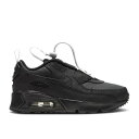 【 NIKE AIR MAX 90 TOGGLE PS 'TRIPLE BLACK' / BLACK WHITE BLACK BLACK 】 マックス 黒色 ブラック 白色 ホワイト エアマックス ジュニア キッズ ベビー マタニティ スニーカー ナイキ