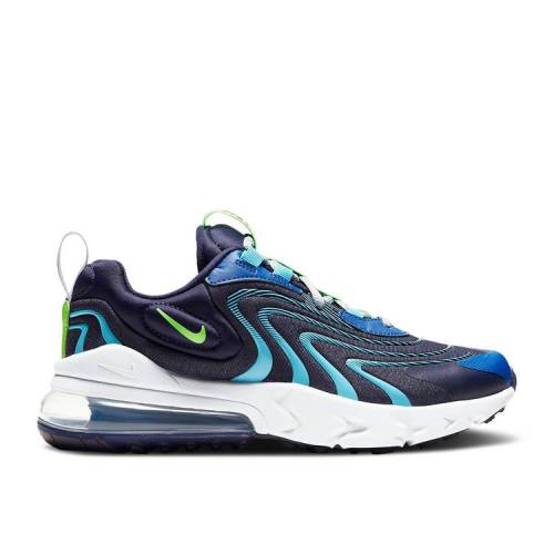 楽天スニケス【 NIKE AIR MAX 270 REACT ENG GS 'BLACKENED BLUE' / BLACKENED BLUE PURE PLATINUM 】 マックス リアクト 青色 ブルー ピュア プラチナム エアマックス ジュニア キッズ ベビー マタニティ スニーカー ナイキ
