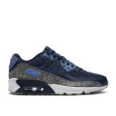 【 NIKE AIR MAX 90 SE GS 'MIDNIGHT NAVY SPECKLED' / MIDNIGHT NAVY ROYAL PULSE WHITE GAME ROYAL 】 マックス 紺色 ネイビー 白色 ホワイト ゲーム エアマックス ゲームロイヤル 青 ブルー ジュニア キッズ ベビー マ