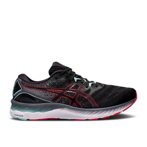 【 ASICS GEL NIMBUS 23 2E WIDE 'BLACK ELECTRIC RED' / BLACK ELECTRIC RED 】 黒色 ブラック 赤 レッド スニーカー メンズ アシックス