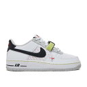 【 NIKE AIR FORCE 1 LV8 GS 'SWOOSH COMPASS' / WHITE PHOTON DUST LIMELIGHT BLACK 】 白色 ホワイト 黒色 ブラック エアフォース ジュニア キッズ ベビー マタニティ スニーカー ナイキ