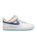 【 NIKE COURT BOROUGH LOW 2 PS 'WHITE DARK PURPLE DUST' / WHITE COPA BRIGHT MANGO...
