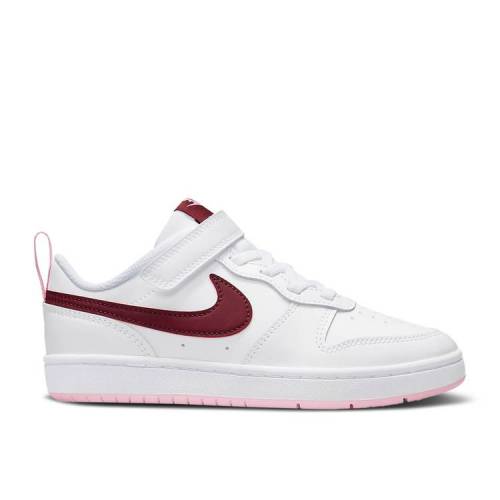 【 NIKE COURT BOROUGH LOW 2 PS 'WHITE DARK BEETROOT' / WHITE DARK BEETROOT 】 コート ...
