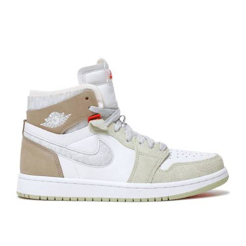 【 AIR JORDAN WMNS JORDAN 1 HIGH ZOOM COMFORT 'OLIVE AURA' / WHITE OLIVE AURA KHAKI GREY 】 ナイキ ハイ ズーム 白色 ホワイト オリーブ オーラ カーキ 灰色 グレー エアジョーダン スニーカー レディース