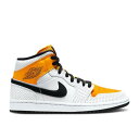 【 AIR JORDAN WMNS JORDAN 1 MID 'PERFORATED - WHITE UNIVERSITY GOLD' / WHITE BLACK UNIVERSITY GOLD 】 ナイキ ミッド 白色 ホワイト 黒色 ブラック ゴールド エアジョーダン スニーカー レディース