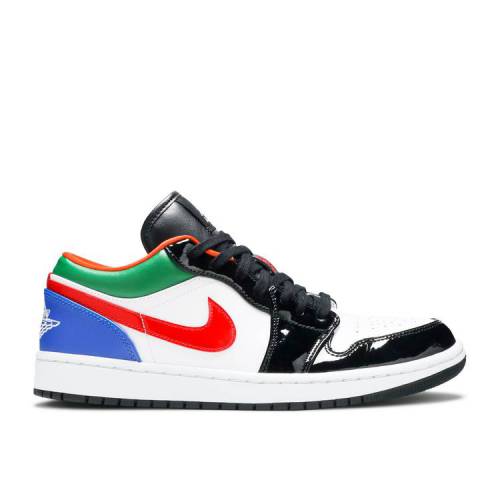【 AIR JORDAN WMNS JORDAN 1 LOW 'MULTI-COLOR' / WHITE BLACK MULTI COLOR 】 ナイキ 白色 ホワイト 黒色 ブラック エアジョーダン 'MULTICOLOR' スニーカー レディース