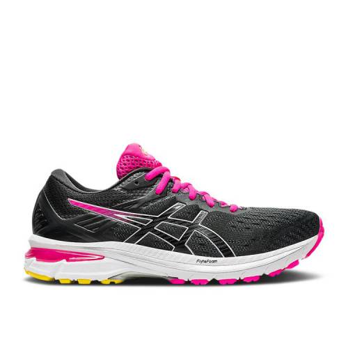 【 ASICS WMNS GT 2000 9 'BLACK HOT PINK' / GRAPHITE GREY BLACK 】 灰色 グレー 黒色 ブラック スニーカー レディース アシックス