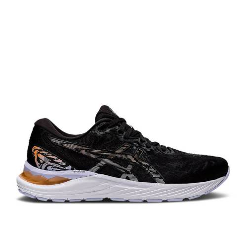 【 ASICS WMNS GEL CUMULUS 23 'BLACK SUN PEACH' / BLACK GRAPHITE GREY 】 黒色 ブラック 灰色 グレー スニーカー レディース アシックス