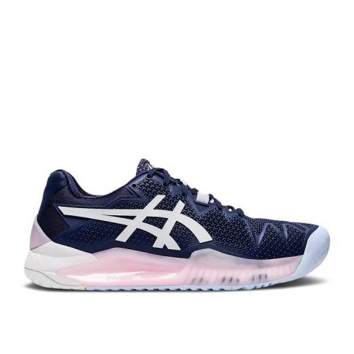 【 ASICS WMNS GEL RESOLUTION 8 'PEACOAT' / PEACOAT WHITE 】 白色 ホワイト スニーカー レディース アシックス