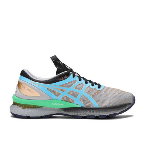 【 ASICS WMNS FN1-S GEL NIMBUS 22 'STONE GREY BLUE' / STONE GREY PURE GOLD 】 灰色 グレー ピュア ゴールド スニーカー レディース アシックス