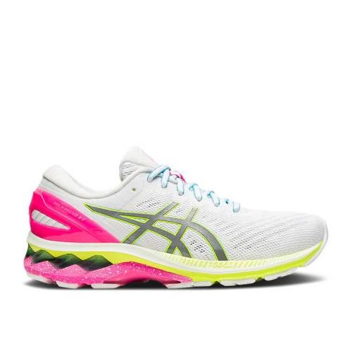 【 ASICS WMNS GEL KAYANO 27 LITE SHOW 'COLORFUL SOLE' / WHITE PURE SILVER 】 ライト 白色 ホワイト ピュア 銀色 シルバー スニーカー レディース アシックス