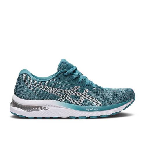 【 ASICS WMNS GEL CUMULUS 22 'SMOKE BLUE' / SMOKE BLUE WHITE 】 青色 ブルー 白色 ホワイト スニーカー レディース アシックス