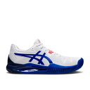 【 ASICS WMNS GEL RESOLUTION 8 'WHITE LAPIS LAZULI BLUE' / WHITE LAPIS LAZULI BLUE 】 白色 ホワイト 青色 ブルー スニーカー レディース アシックス