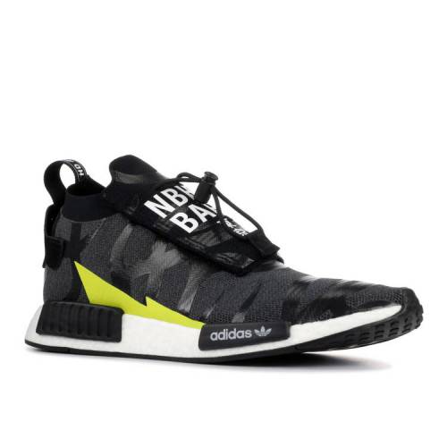 アディダス ADIDAS アディダス 黒色 ブラック 灰色 グレー 白色 ホワイト NMD_TS1 'STEALTH' スニーカー メンズ 【 ADIDAS NEIGHBORHOOD X A BATHING APE PK BLACK GREY WHITE 】