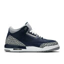 【 AIR JORDAN AIR JORDAN 3 RETRO GS 'GEORGETOWN' / MIDNIGHT NAVY CEMENT GREY WHITE 】 ナイキ 紺色 ネイビー 灰色 シメント グレー 白色 ホワイト エアジョーダン ジュニア キッズ ベビー マタニティ スニーカー