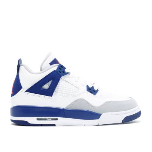 【 AIR JORDAN AIR JORDAN 4 GS 'DEEP ROYAL BLUE' / WHITE HYPER ORANG-DP RYL BL-WLF 】 ナイキ 白色 ホワイト エアジョーダン ジュニア キッズ ベビー マタニティ スニーカー