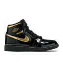 【 AIR JORDAN AIR JORDAN 1 RETRO HIGH OG GS 'BLACK METALLIC GOLD' / BLACK METALLIC GOLD 】 ナイキ ハイ 黒色 ブラック ゴールド エアジョーダン ジュニア キッズ ベビー マタニティ スニーカー